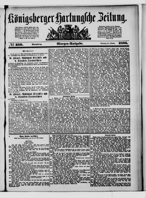 Königsberger Hartungsche Zeitung vom 25.10.1885