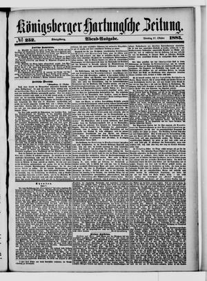 Königsberger Hartungsche Zeitung vom 27.10.1885
