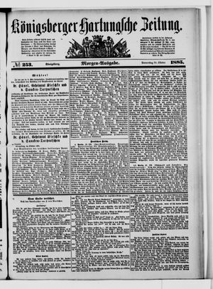 Königsberger Hartungsche Zeitung vom 29.10.1885