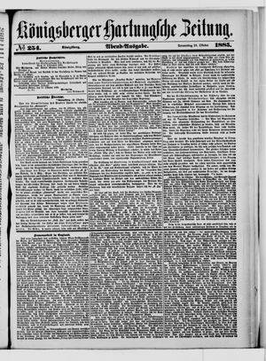 Königsberger Hartungsche Zeitung vom 29.10.1885