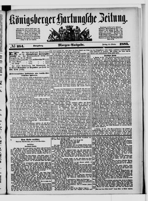 Königsberger Hartungsche Zeitung vom 30.10.1885