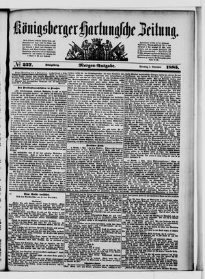 Königsberger Hartungsche Zeitung vom 03.11.1885