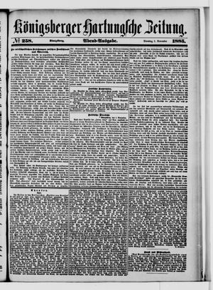 Königsberger Hartungsche Zeitung vom 03.11.1885