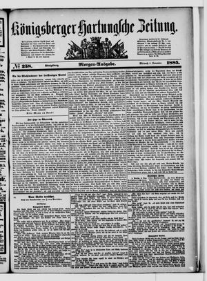 Königsberger Hartungsche Zeitung vom 04.11.1885