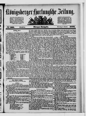 Königsberger Hartungsche Zeitung vom 12.11.1885