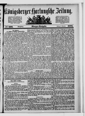 Königsberger Hartungsche Zeitung vom 13.11.1885