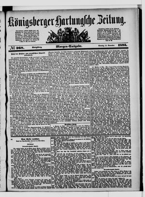 Königsberger Hartungsche Zeitung vom 15.11.1885