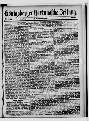 Königsberger Hartungsche Zeitung vom 17.11.1885