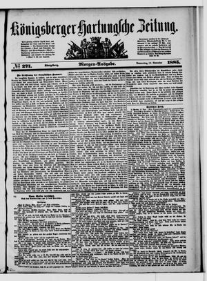 Königsberger Hartungsche Zeitung vom 19.11.1885