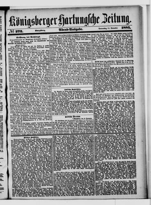 Königsberger Hartungsche Zeitung vom 19.11.1885