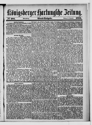 Königsberger Hartungsche Zeitung vom 30.11.1885
