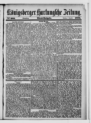 Königsberger Hartungsche Zeitung vom 01.12.1885
