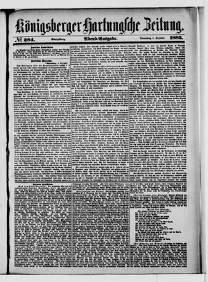 Königsberger Hartungsche Zeitung vom 03.12.1885