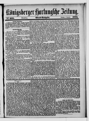 Königsberger Hartungsche Zeitung vom 08.12.1885