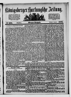 Königsberger Hartungsche Zeitung vom 09.12.1885
