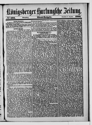Königsberger Hartungsche Zeitung vom 12.12.1885