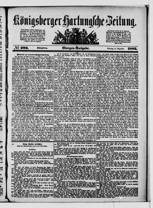 Königsberger Hartungsche Zeitung vom 13.12.1885