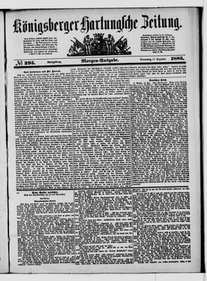 Königsberger Hartungsche Zeitung vom 17.12.1885