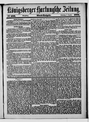 Königsberger Hartungsche Zeitung vom 17.12.1885