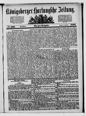 Königsberger Hartungsche Zeitung vom 18.12.1885