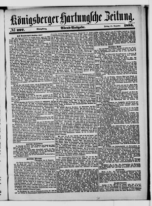 Königsberger Hartungsche Zeitung vom 18.12.1885