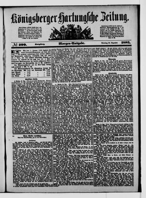 Königsberger Hartungsche Zeitung vom 22.12.1885