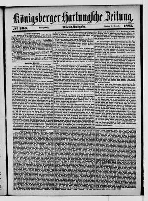 Königsberger Hartungsche Zeitung vom 22.12.1885