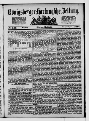 Königsberger Hartungsche Zeitung vom 23.12.1885