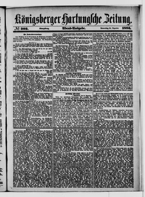 Königsberger Hartungsche Zeitung vom 24.12.1885