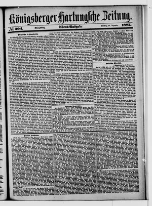 Königsberger Hartungsche Zeitung vom 29.12.1885