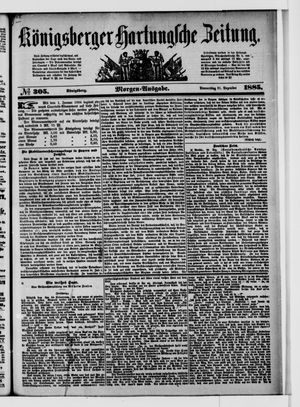Königsberger Hartungsche Zeitung vom 31.12.1885