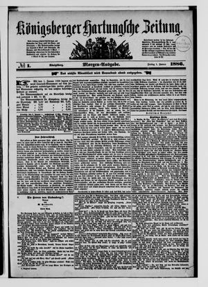 Königsberger Hartungsche Zeitung vom 01.01.1886