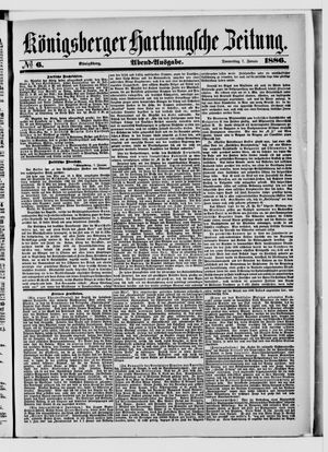 Königsberger Hartungsche Zeitung vom 07.01.1886