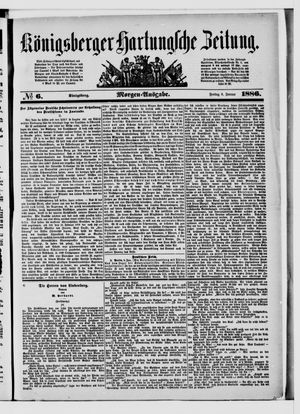 Königsberger Hartungsche Zeitung vom 08.01.1886