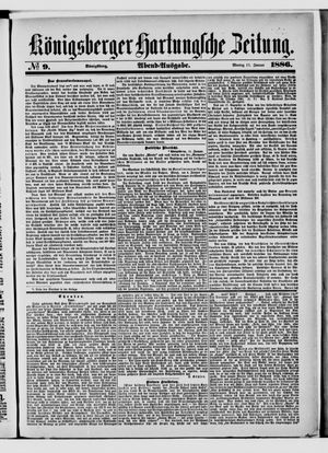 Königsberger Hartungsche Zeitung vom 11.01.1886
