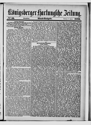 Königsberger Hartungsche Zeitung vom 19.01.1886