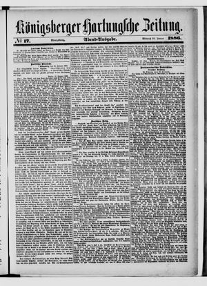 Königsberger Hartungsche Zeitung vom 20.01.1886