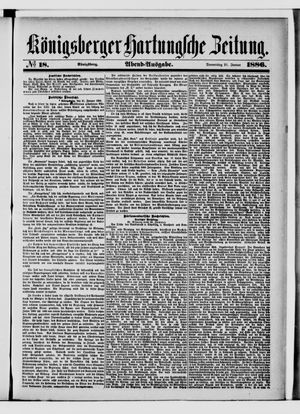 Königsberger Hartungsche Zeitung vom 21.01.1886