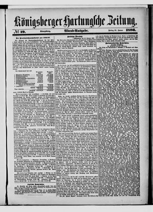 Königsberger Hartungsche Zeitung vom 22.01.1886