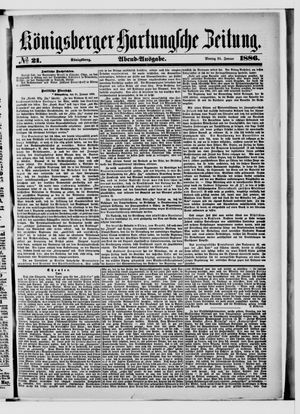 Königsberger Hartungsche Zeitung on Jan 25, 1886