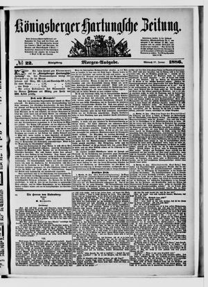 Königsberger Hartungsche Zeitung vom 27.01.1886