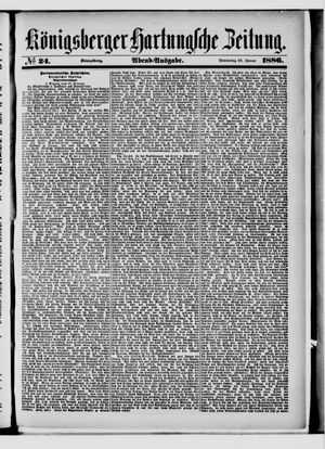 Königsberger Hartungsche Zeitung vom 28.01.1886