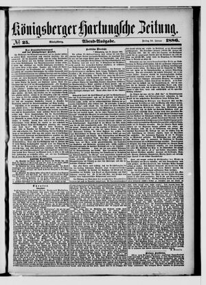 Königsberger Hartungsche Zeitung vom 29.01.1886