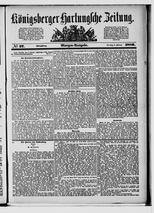 Königsberger Hartungsche Zeitung vom 02.02.1886