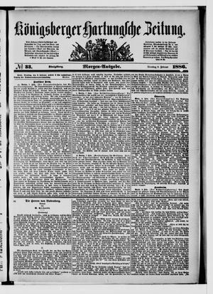 Königsberger Hartungsche Zeitung vom 09.02.1886