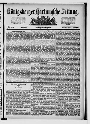 Königsberger Hartungsche Zeitung vom 10.02.1886