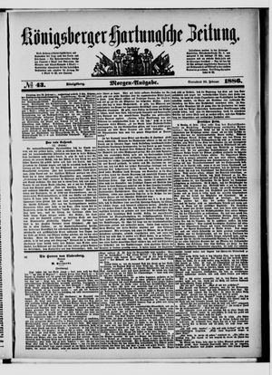 Königsberger Hartungsche Zeitung on Feb 20, 1886