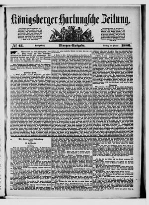 Königsberger Hartungsche Zeitung vom 23.02.1886