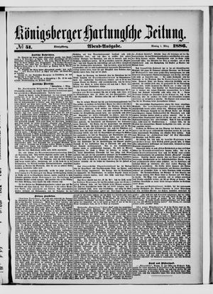 Königsberger Hartungsche Zeitung on Mar 1, 1886