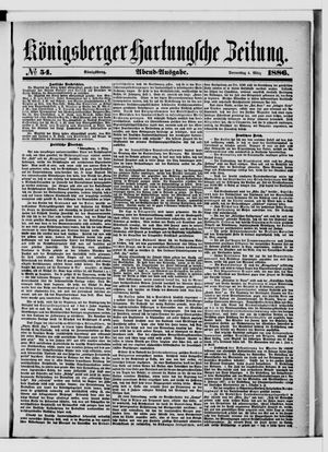 Königsberger Hartungsche Zeitung vom 04.03.1886
